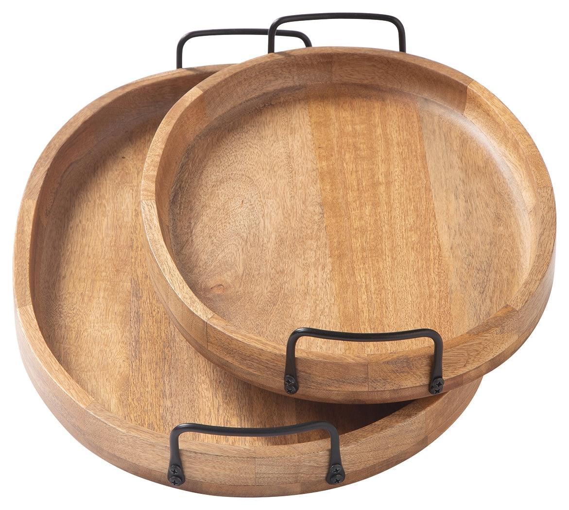 Jocelyne Brown/Black Tray (Set Of 2) - Ella Furniture