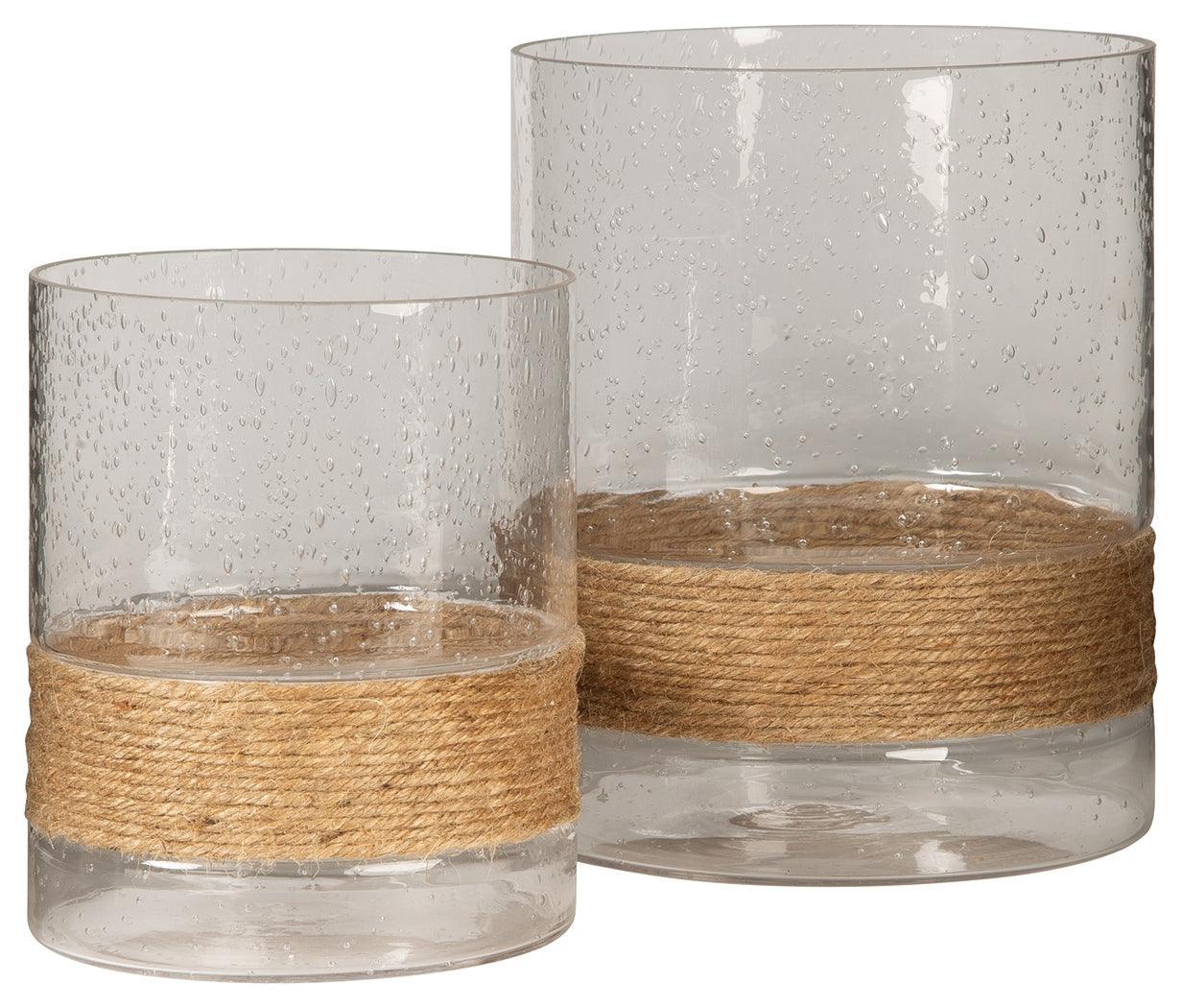Eudocia Clear Candle Holder (Set Of 2) - Ella Furniture