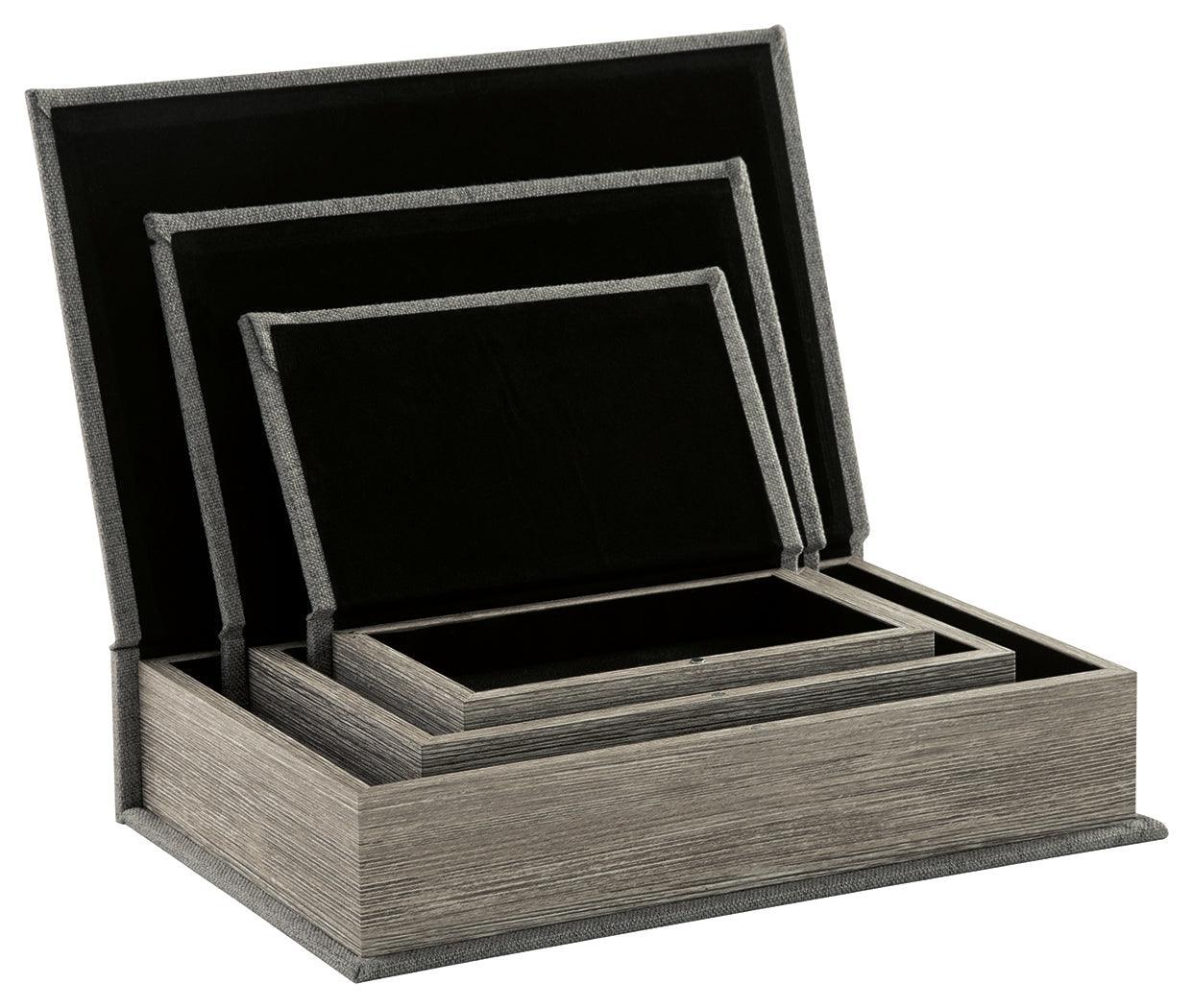 Jolina Gray Box (Set Of 3) - Ella Furniture