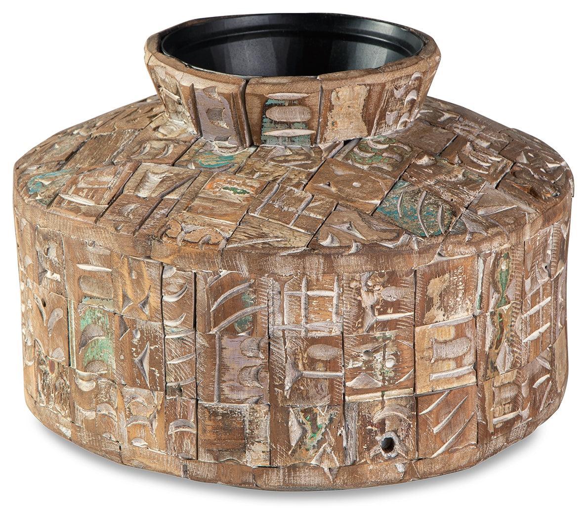 Meltland Natural/black Vase - Ella Furniture