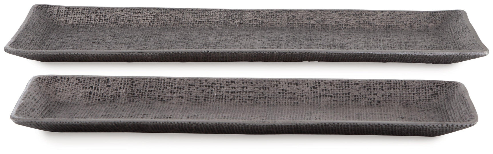 Garekton Pewter Finish Tray (Set Of 2) - Ella Furniture