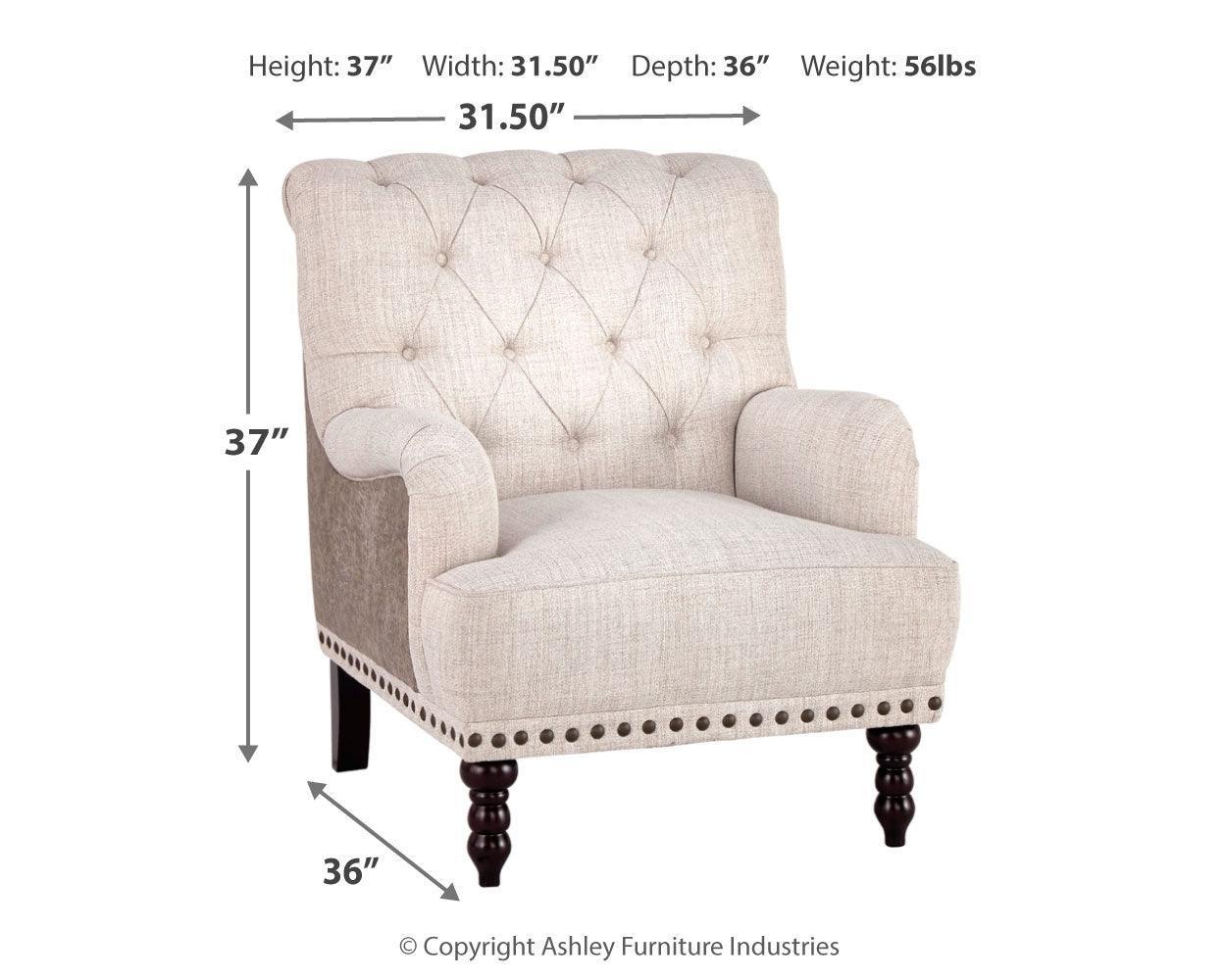 Tartonelle Accent Chair dimension diagram
