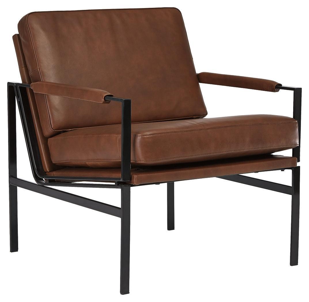 Puckman Brown/silver Finish Accent Chair - Ella Furniture