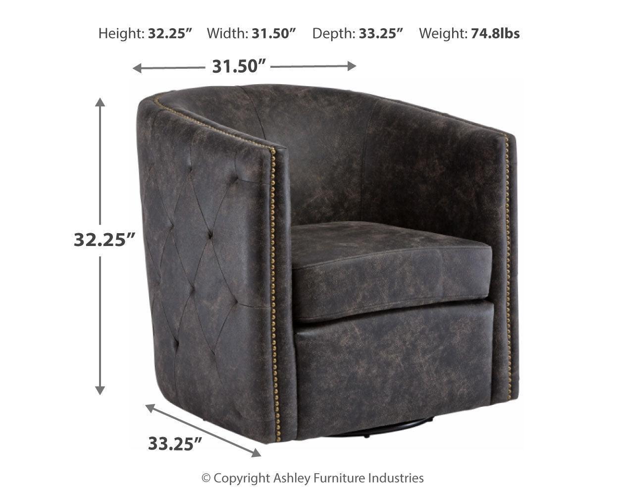 Brentlow Distressed Black Accent Chair - Ella Furniture