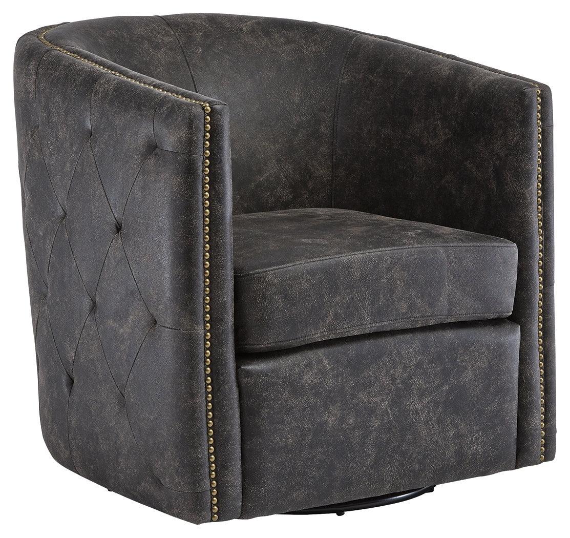 Brentlow Distressed Black Accent Chair - Ella Furniture