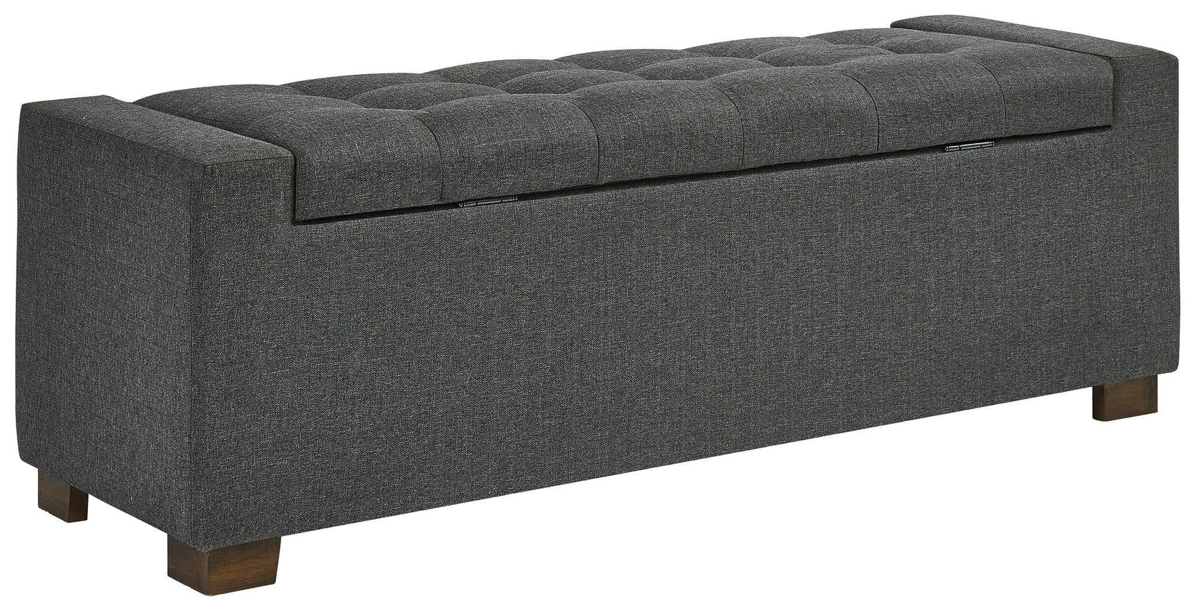 Cortwell Gray Storage Bench - Ella Furniture