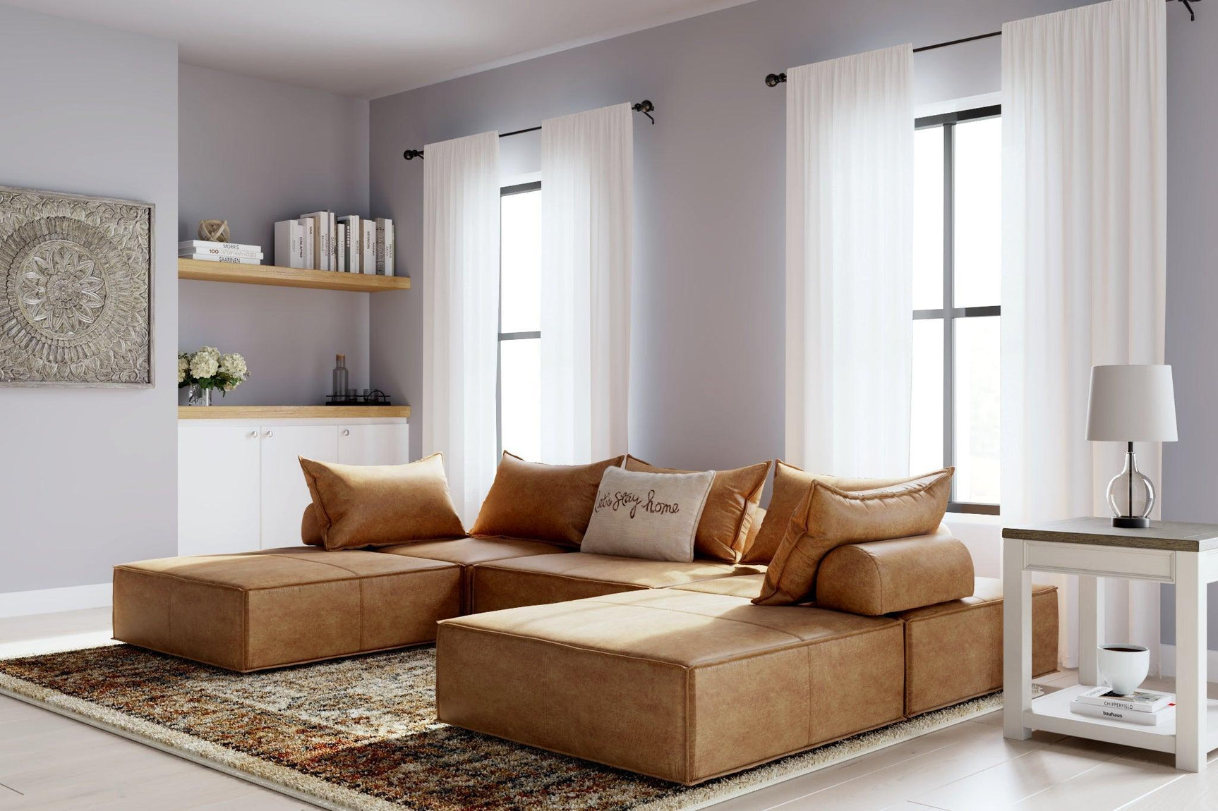Bales Taupe Accent Chair - Ella Furniture