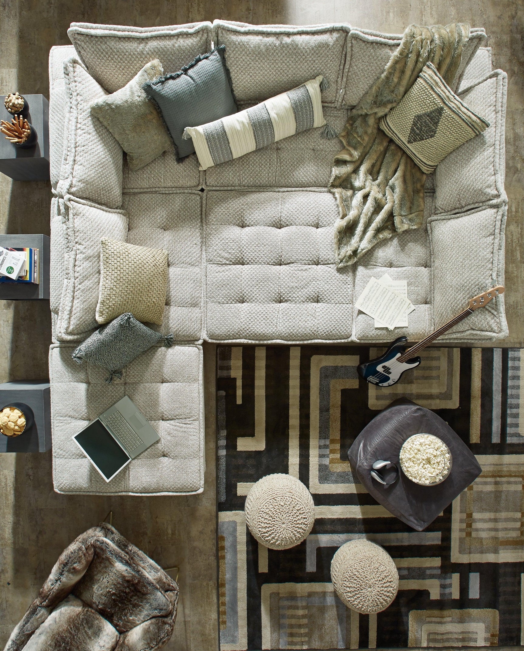 Bales Taupe Accent Chair - Ella Furniture