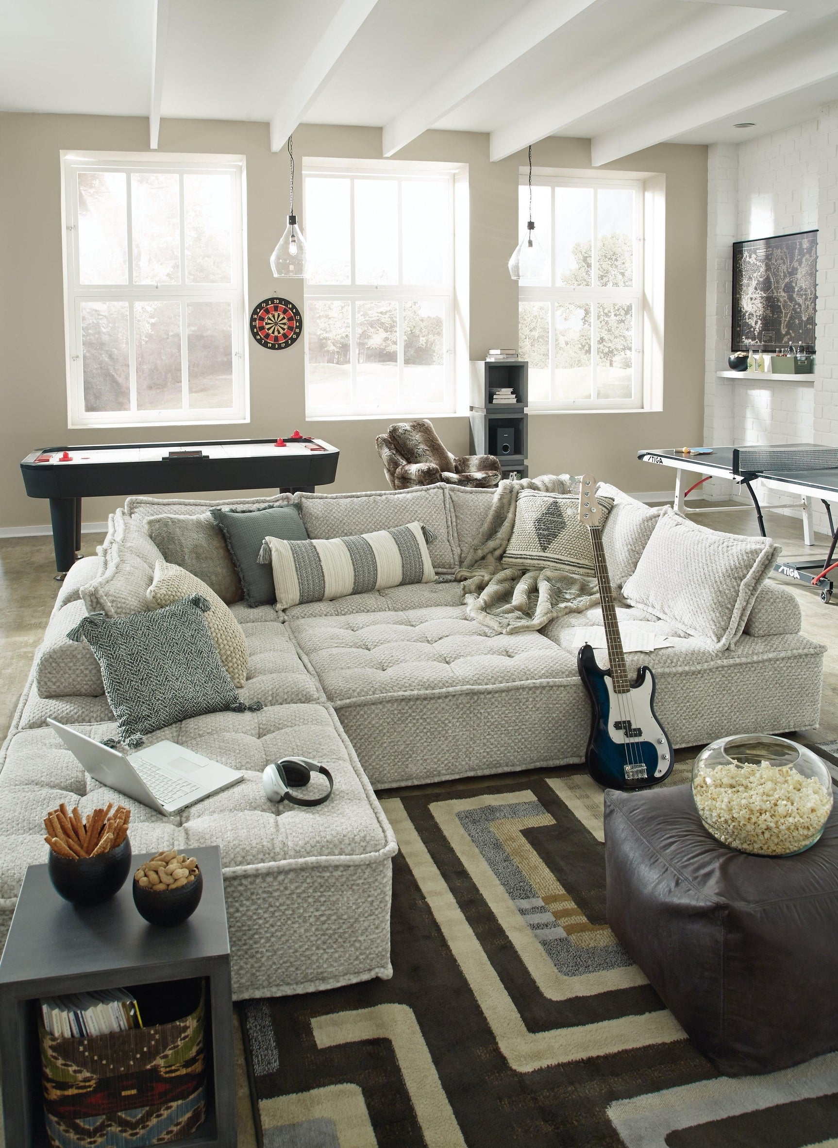 Bales Taupe Accent Chair - Ella Furniture