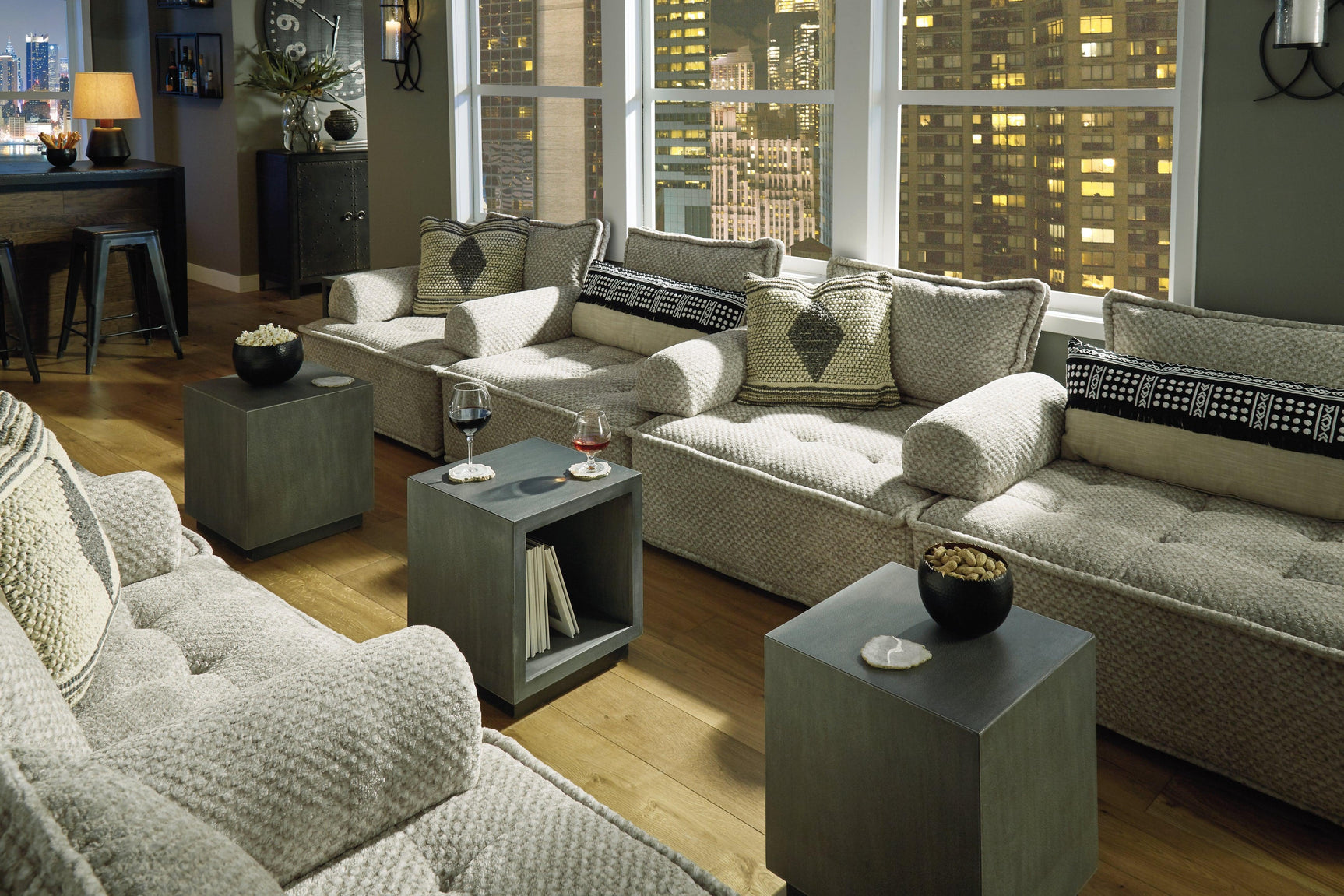 Bales Taupe Accent Chair - Ella Furniture