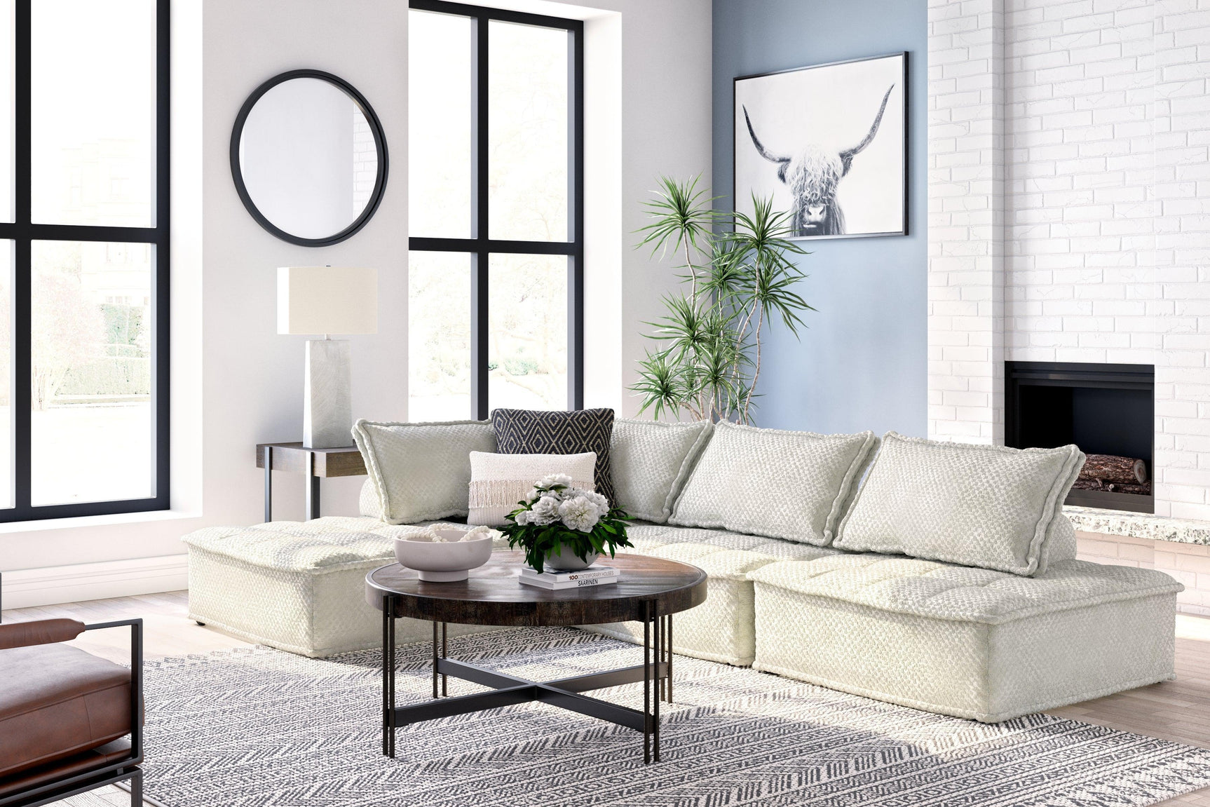 Bales Taupe 4-Piece Modular Seating - Ella Furniture