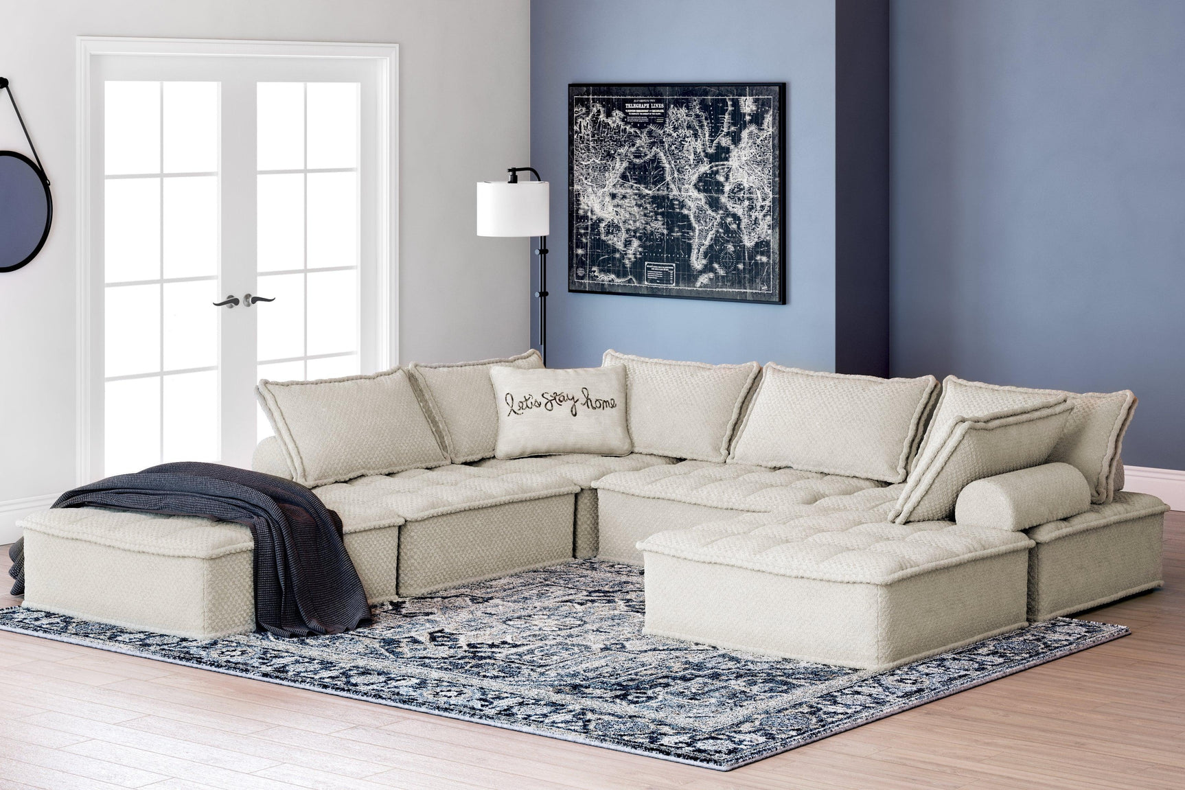 Bales Taupe 6-Piece Modular Seating - Ella Furniture