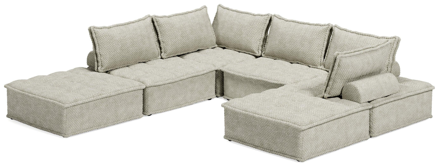 Bales Taupe 6-Piece Modular Seating - Ella Furniture