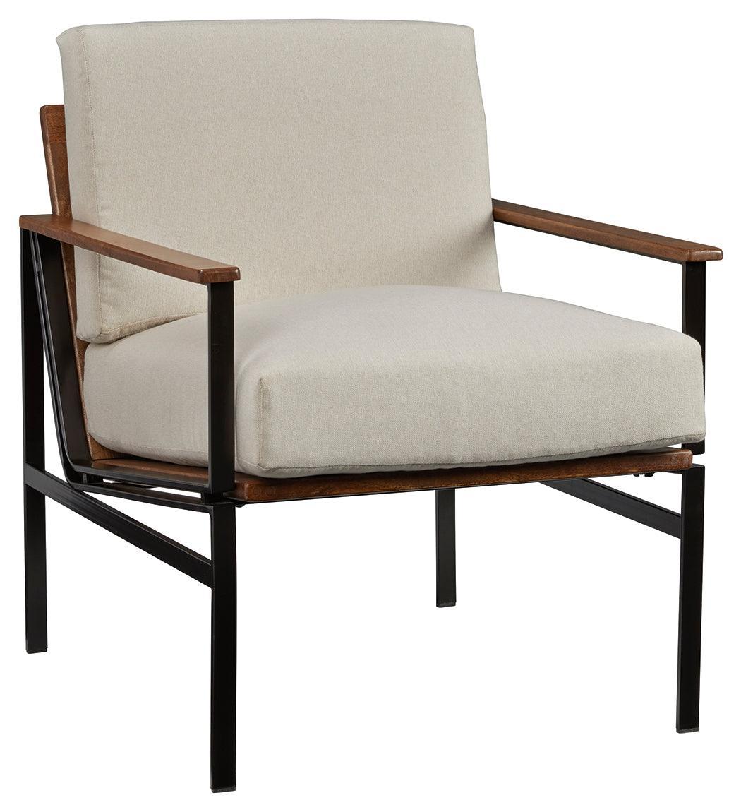 Tilden Ivory/brown Accent Chair - Ella Furniture
