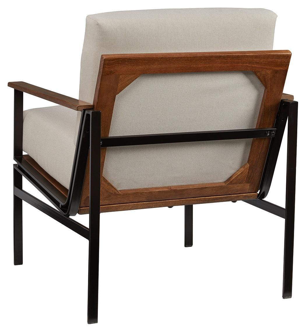 Tilden Ivory/brown Accent Chair - Ella Furniture