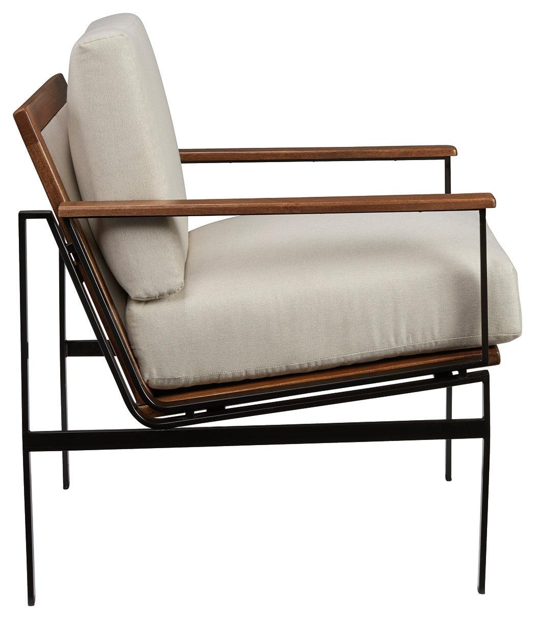 Tilden Ivory/brown Accent Chair - Ella Furniture