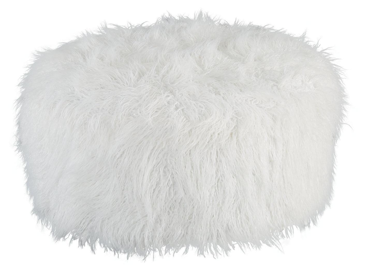 Galice White Oversized Accent Ottoman - Ella Furniture