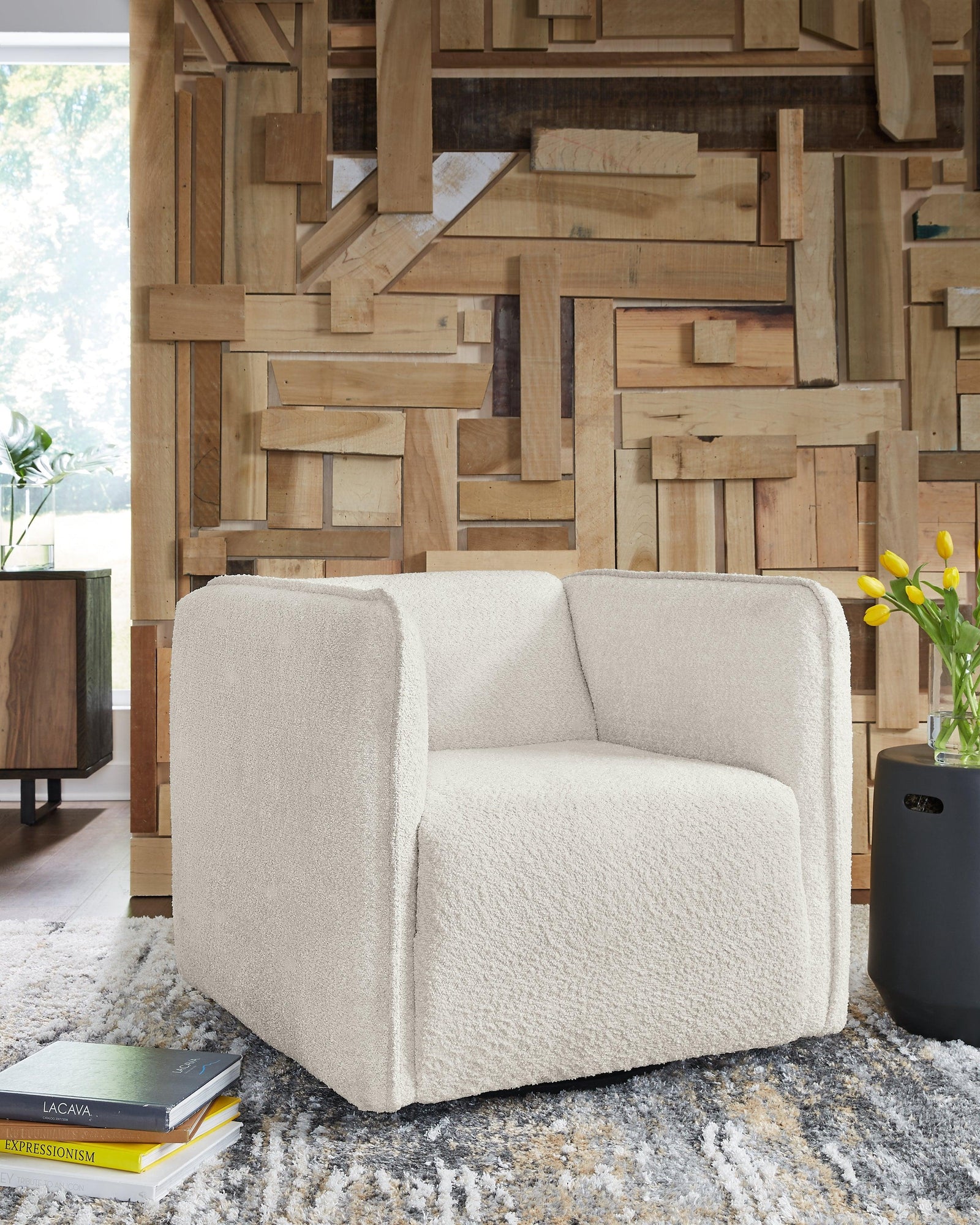 Lonoke Gray Swivel Accent Chair - Ella Furniture