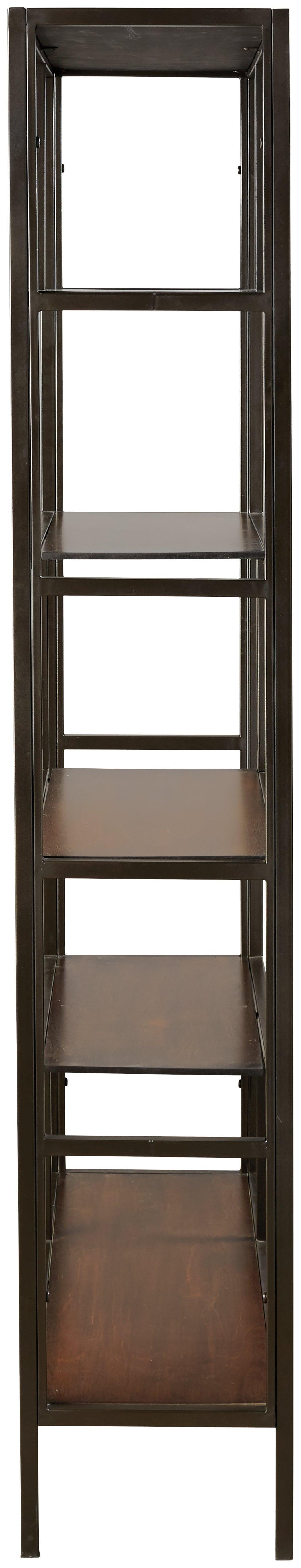Frankwell Brown/Black Bookcase - Ella Furniture