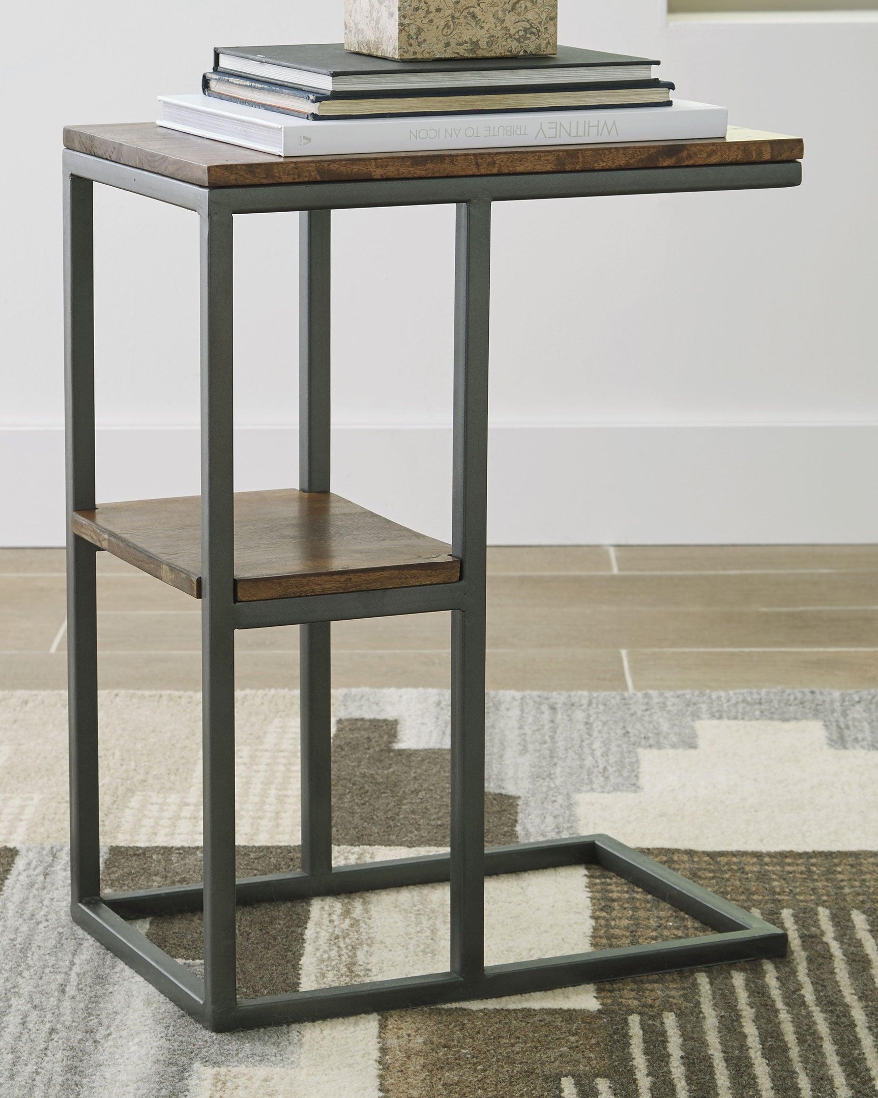 Forestmin Natural/black Accent Table - Ella Furniture