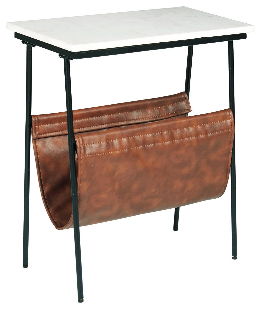 Etanbury Brown/Black/white Accent Table - Ella Furniture