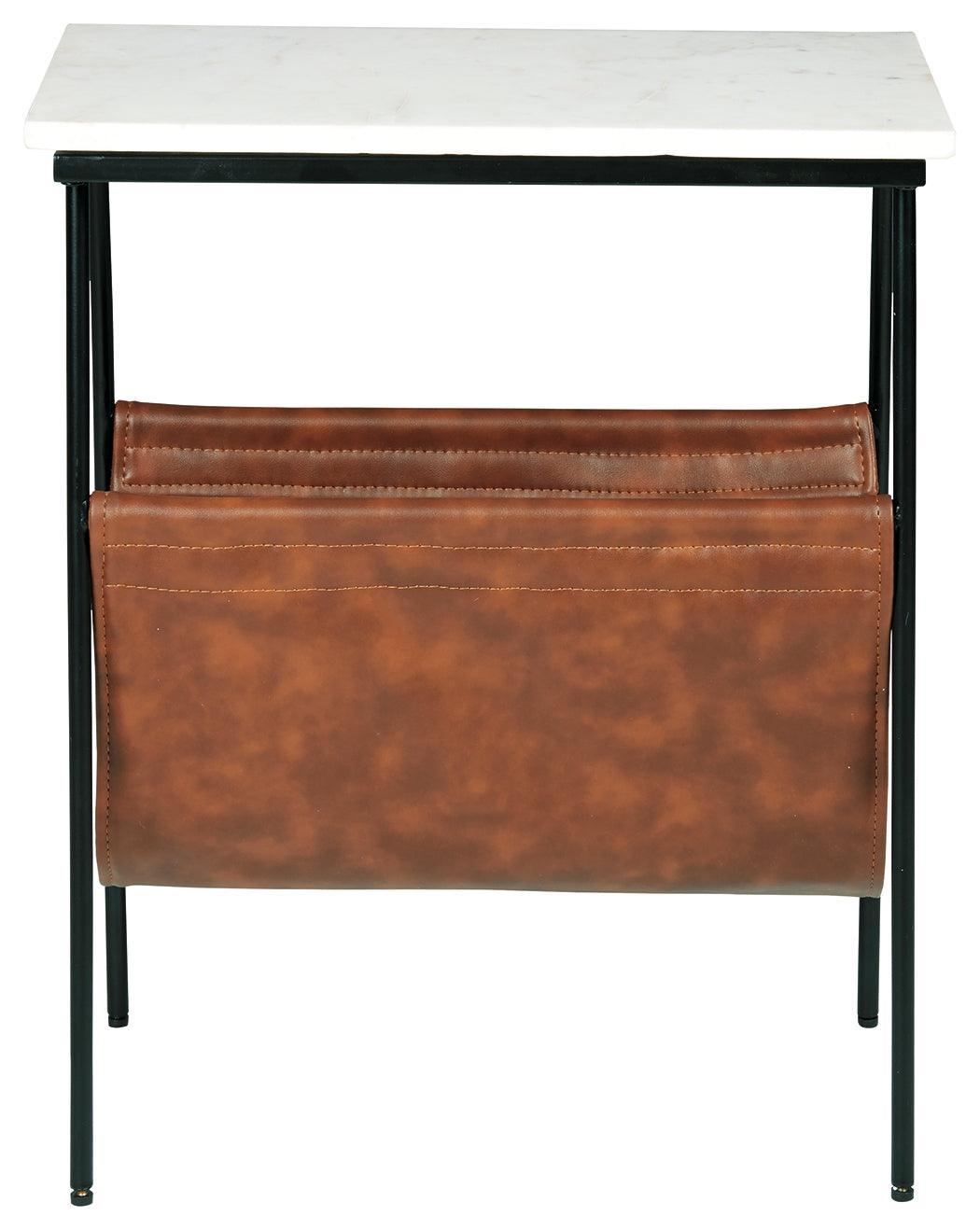 Etanbury Brown/Black/white Accent Table - Ella Furniture