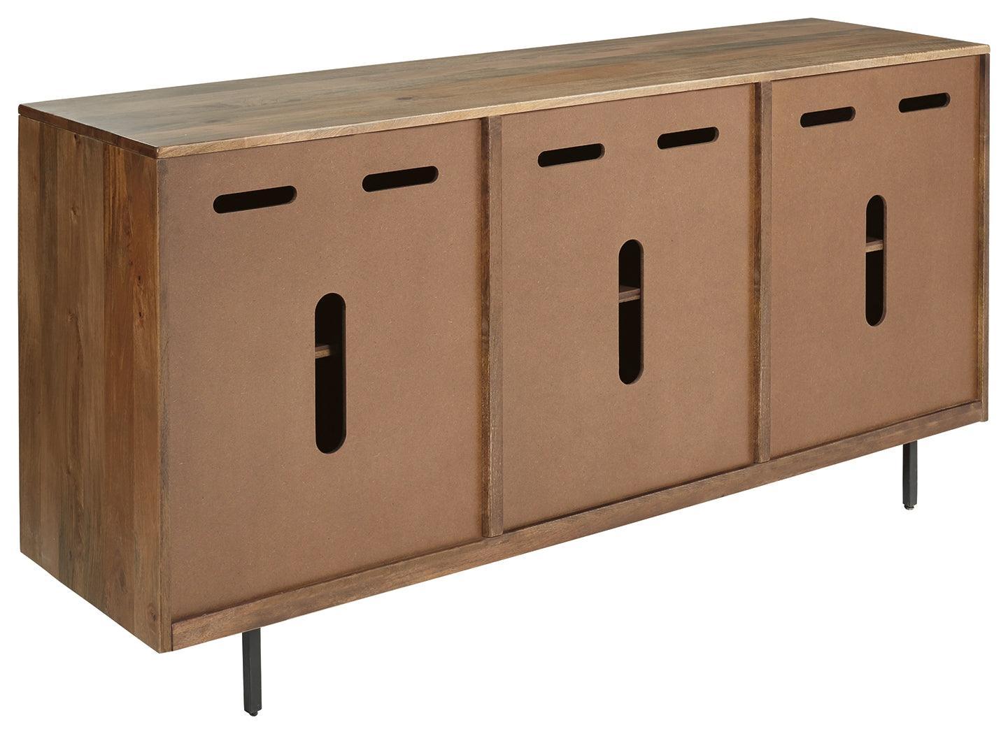 Kerrings Brown/Black/white Accent Cabinet - Ella Furniture