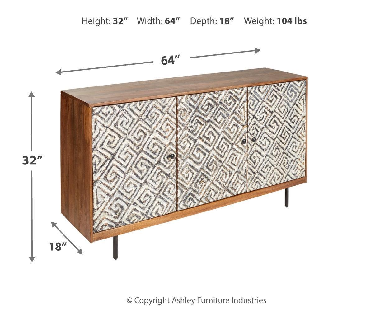 Kerrings Brown/Black/white Accent Cabinet - Ella Furniture