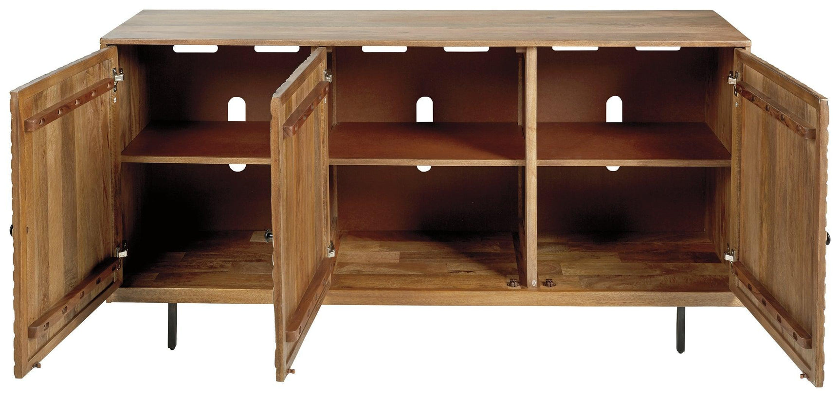Kerrings Brown/Black/white Accent Cabinet - Ella Furniture