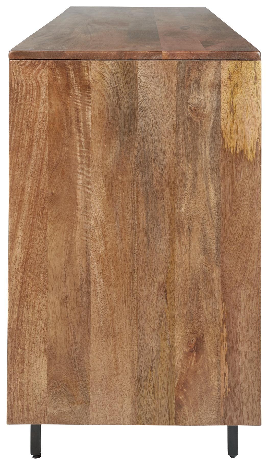 Kerrings Brown/Black/white Accent Cabinet - Ella Furniture