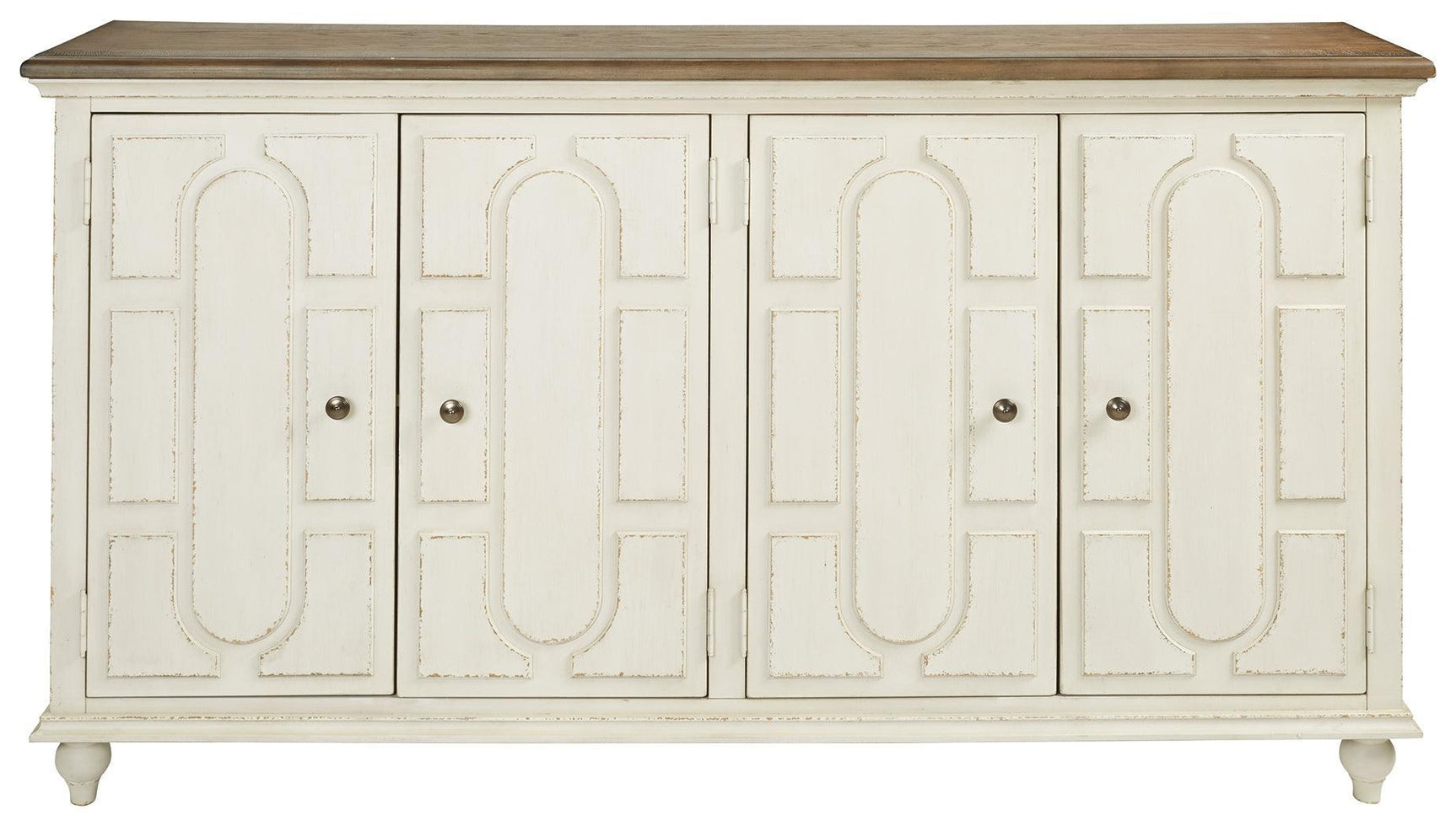 Roranville Antique White Accent Cabinet - Ella Furniture
