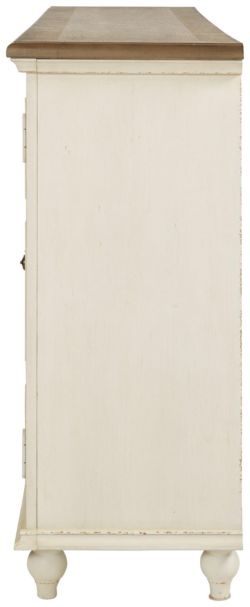 Roranville Antique White Accent Cabinet - Ella Furniture
