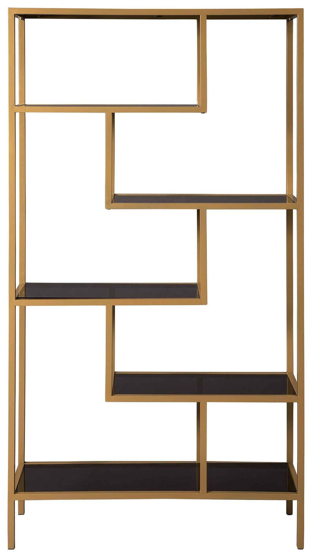 Frankwell Brown/Black Bookcase - Ella Furniture