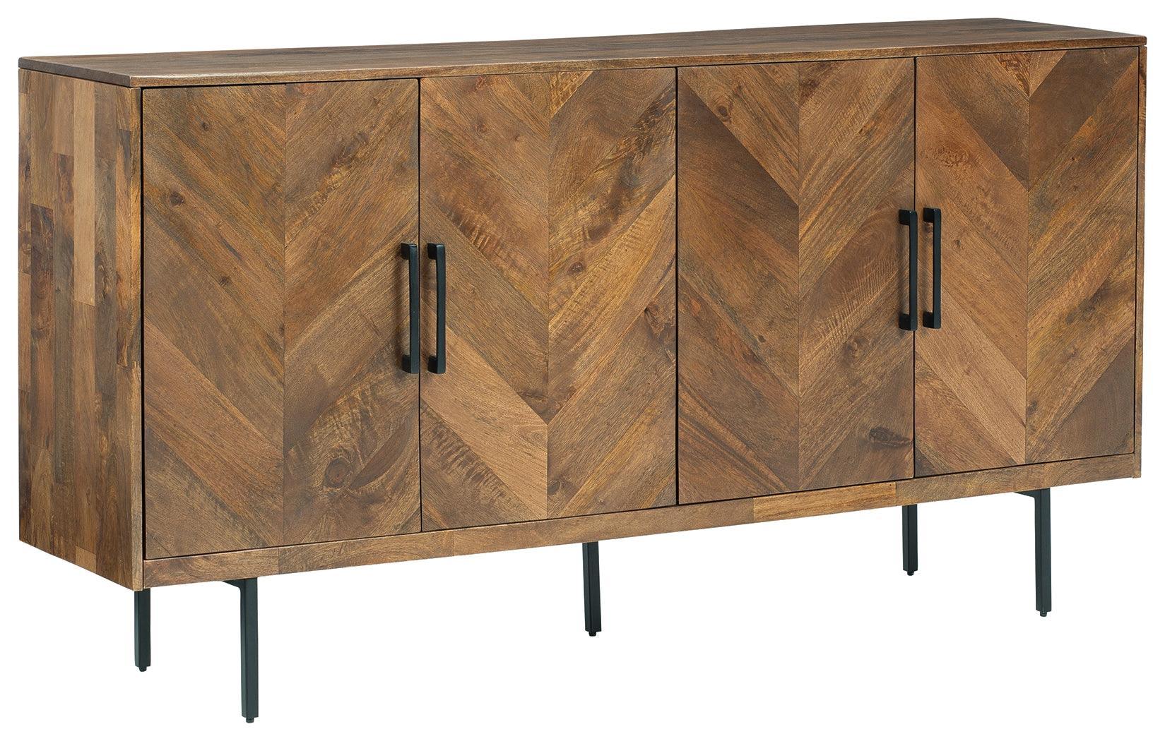 Prattville Brown Accent Cabinet - Ella Furniture