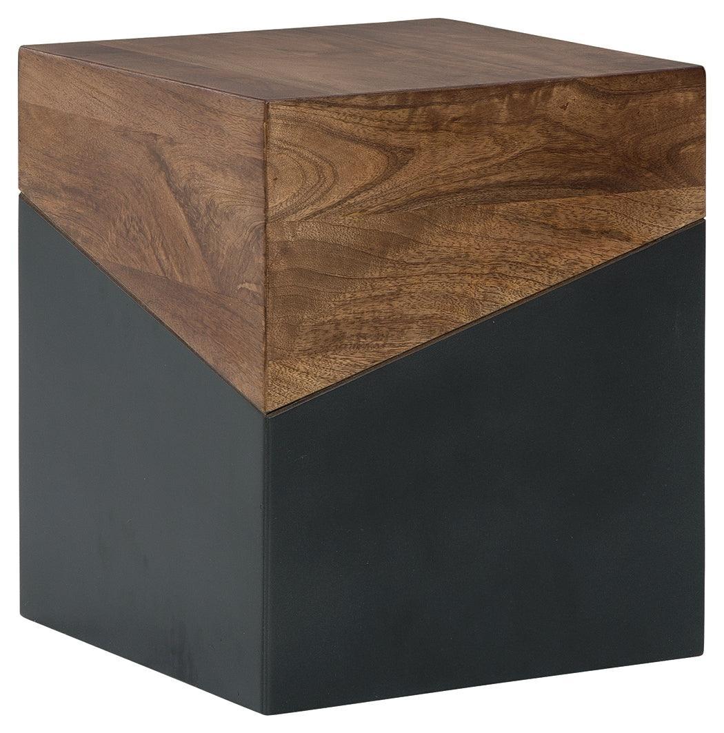 Trailbend Brown/gunmetal Accent Table - Ella Furniture