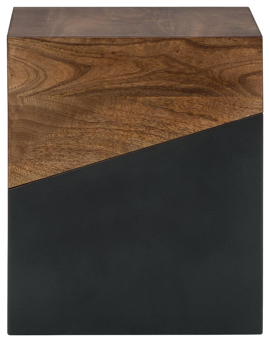 Trailbend Brown/gunmetal Accent Table - Ella Furniture