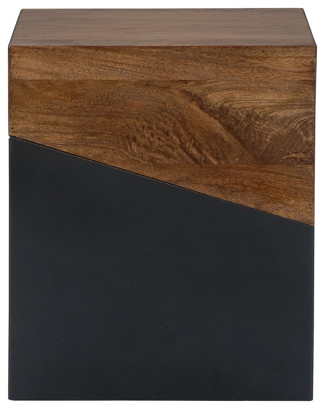 Trailbend Brown/gunmetal Accent Table - Ella Furniture