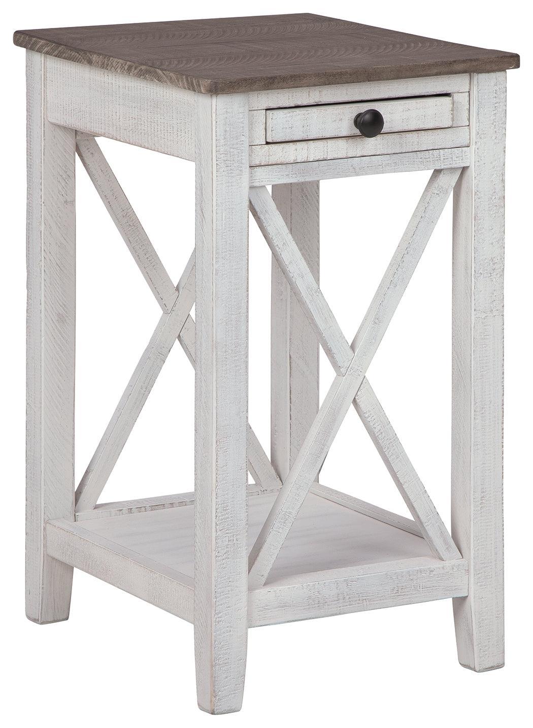 Adalane White/Gray Accent Table - Ella Furniture