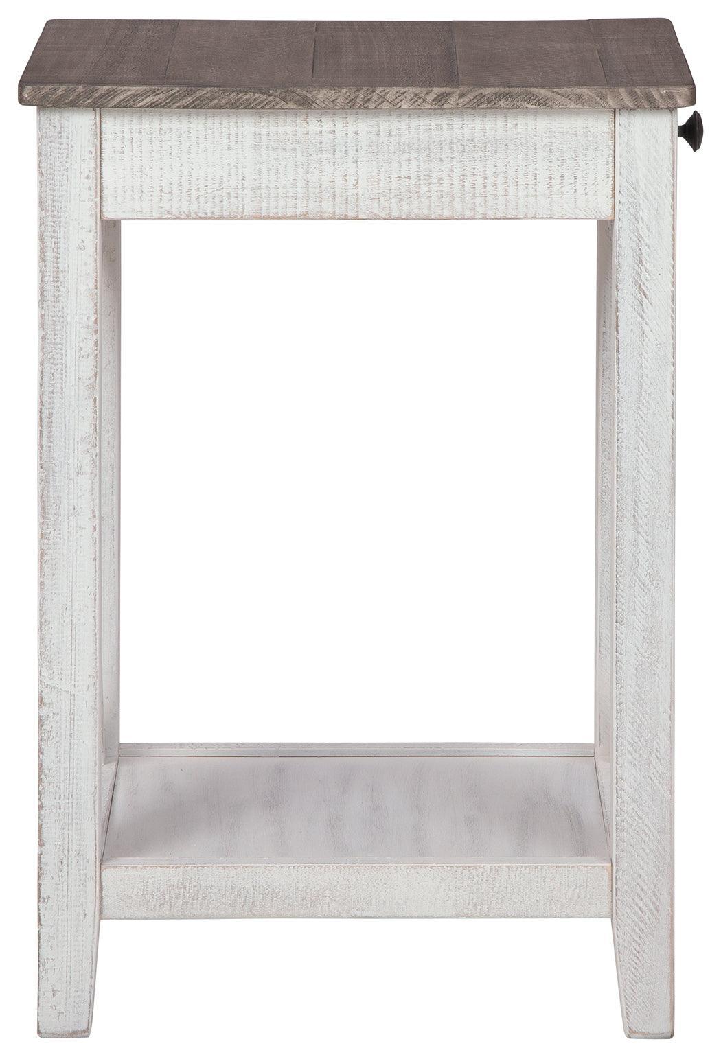 Adalane White/Gray Accent Table - Ella Furniture