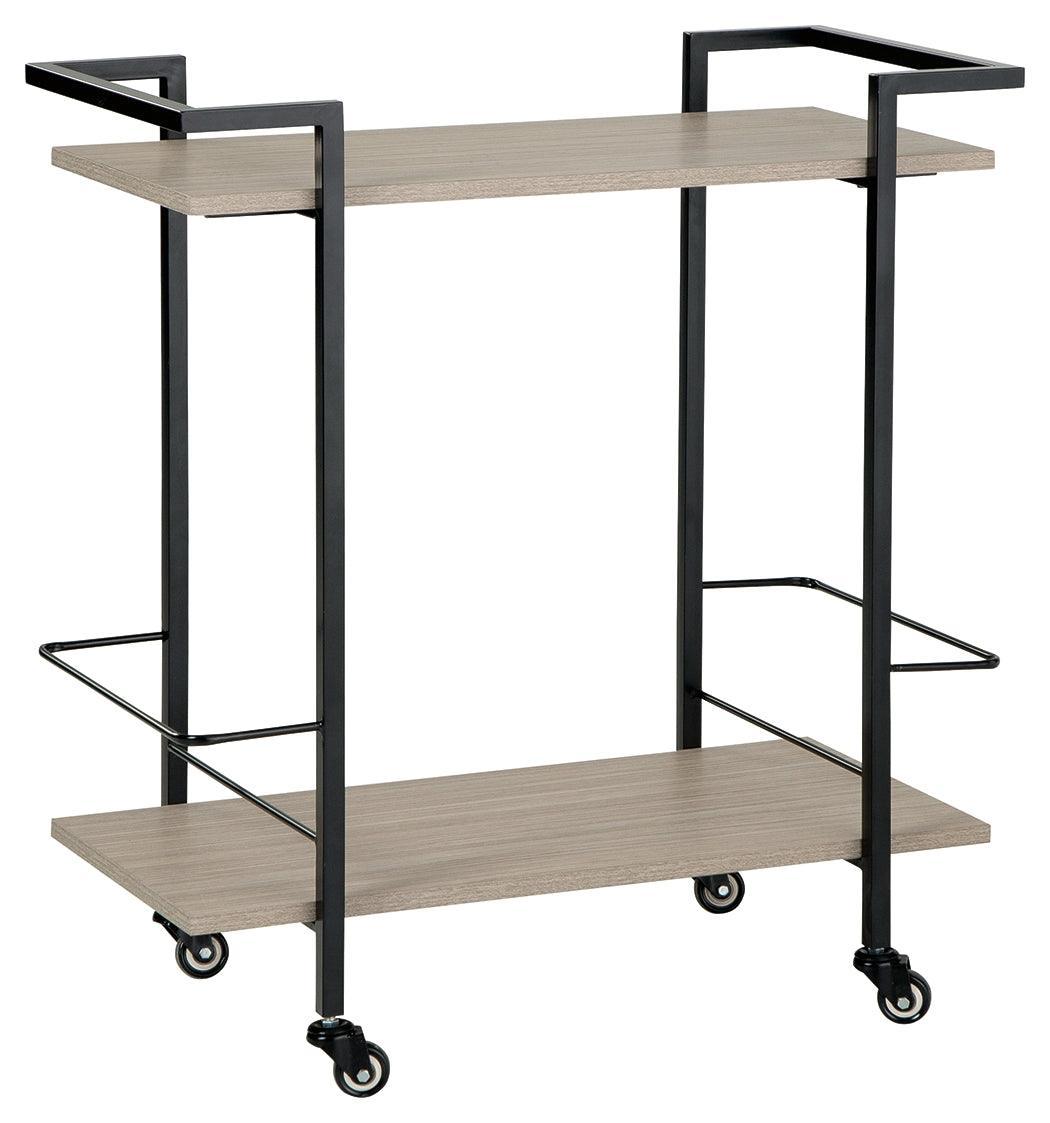 Waylowe Brown/Black Bar Cart - Ella Furniture