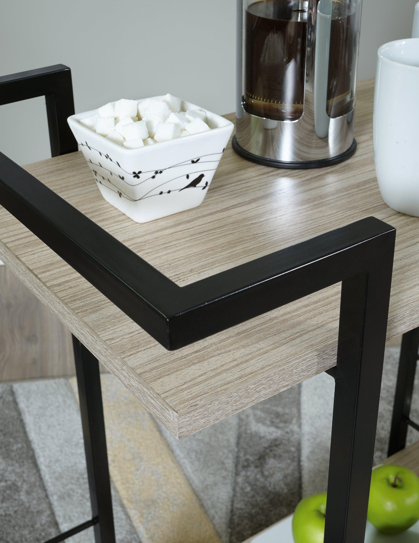 Waylowe Brown/Black Bar Cart - Ella Furniture