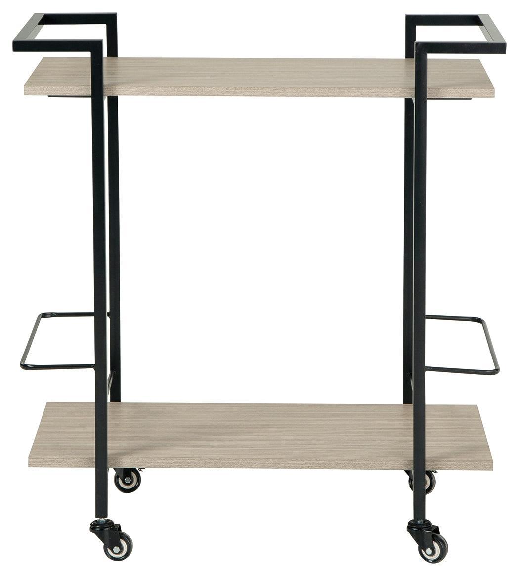 Waylowe Brown/Black Bar Cart - Ella Furniture