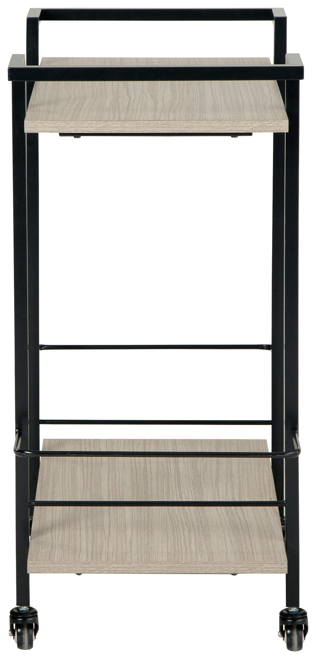 Waylowe Brown/Black Bar Cart - Ella Furniture
