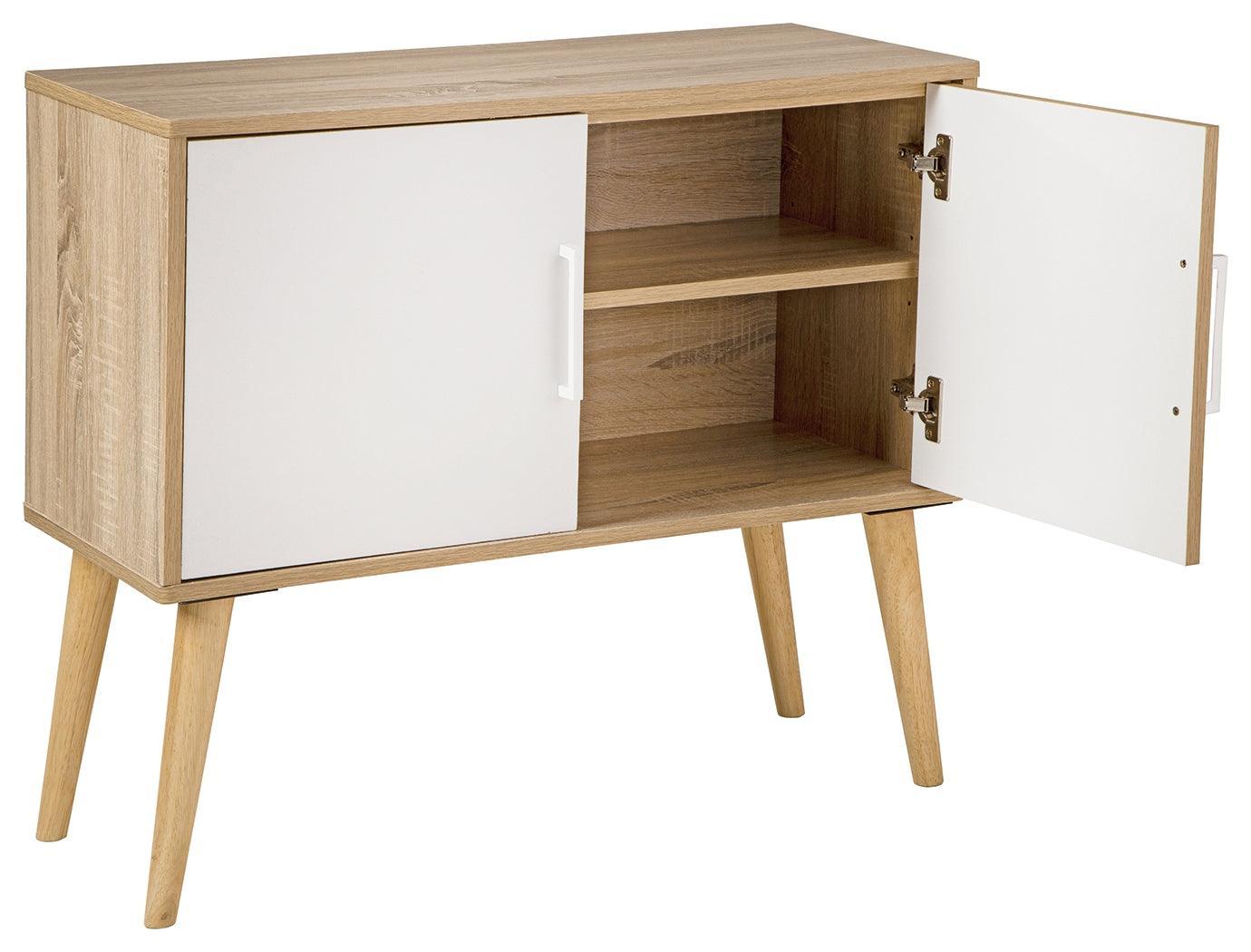 Orinfield Natural/white Accent Cabinet - Ella Furniture