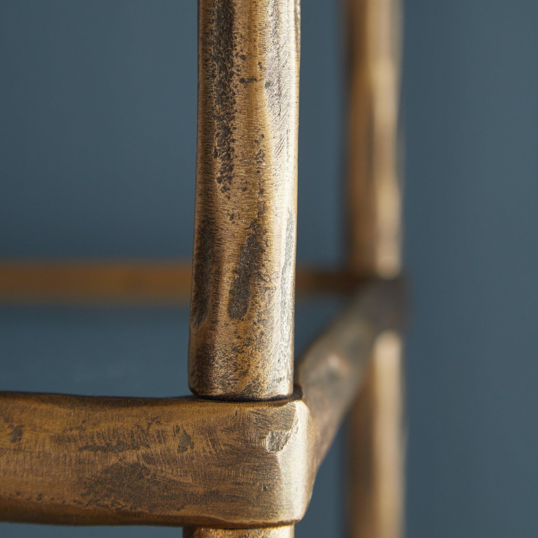 Ryandale Antique Brass Finish Bookcase - Ella Furniture