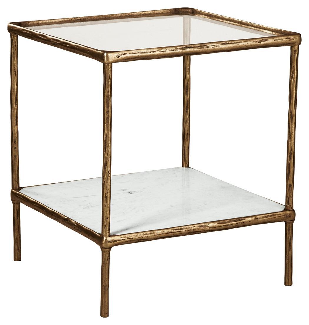 Ryandale Antique Brass Finish Accent Table - Ella Furniture