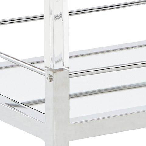 Chaseton Clear/silver Finish Bar Cart - Ella Furniture