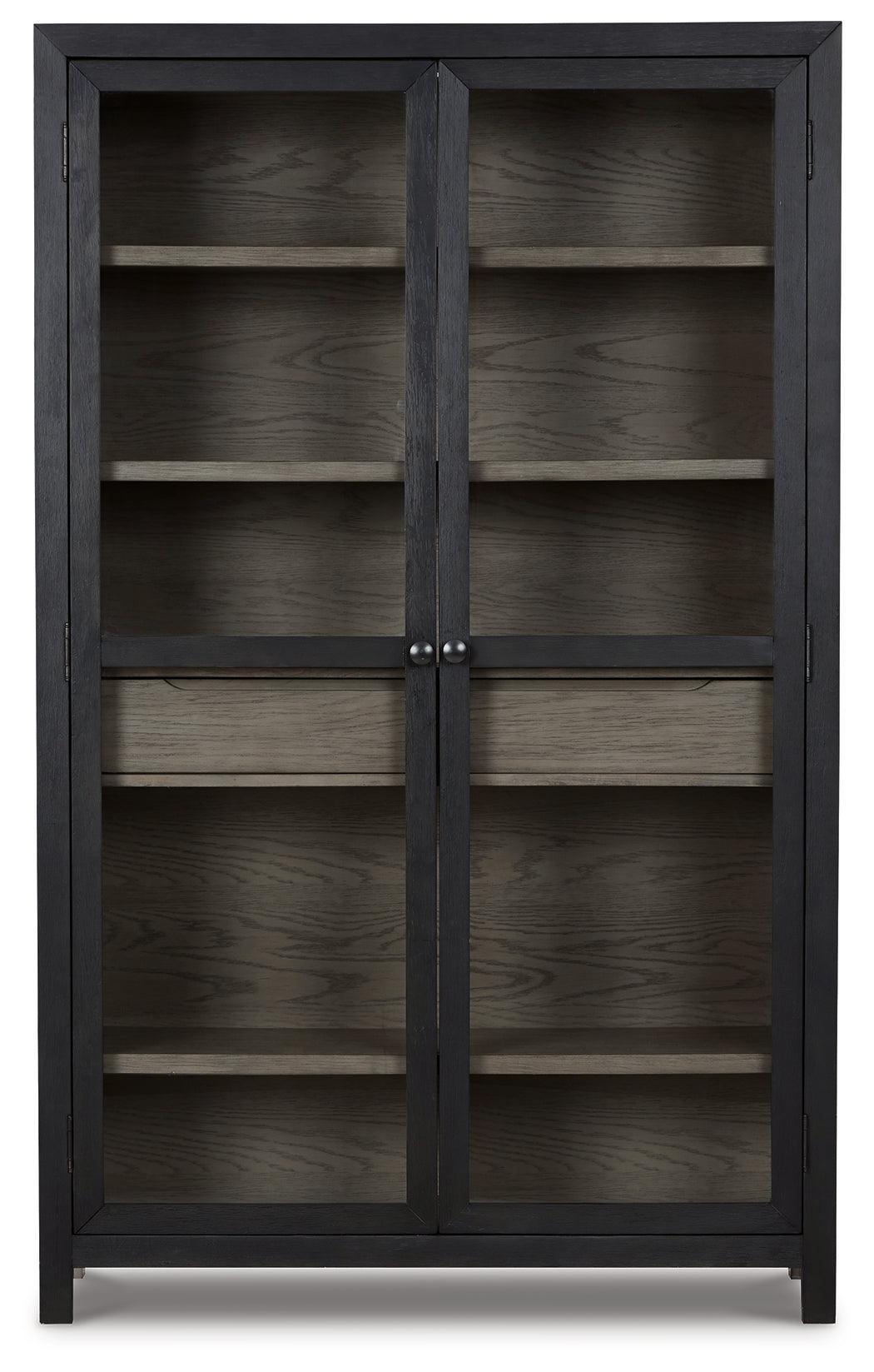 Lenston Black/gray Accent Cabinet - Ella Furniture