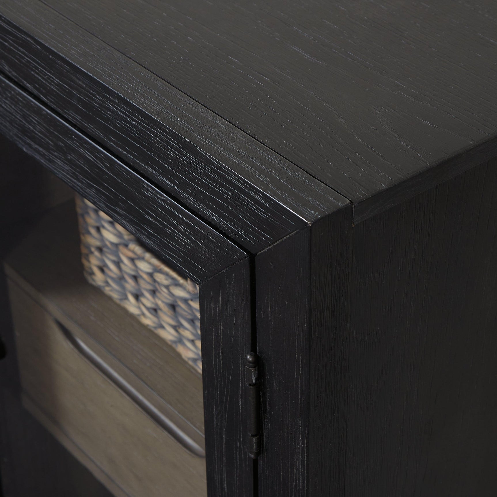 Lenston Black/gray Accent Cabinet - Ella Furniture