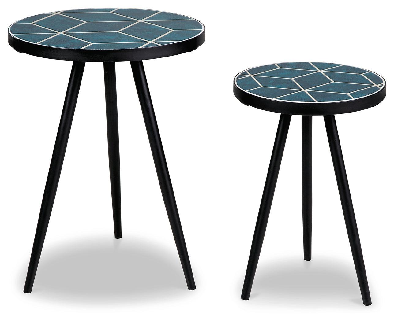 Clairbelle Teal Accent Table (Set Of 2) - Ella Furniture